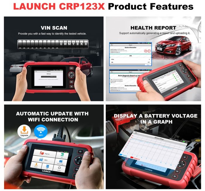 LAUNCH CRP123X OBD2 Scanner Product Features